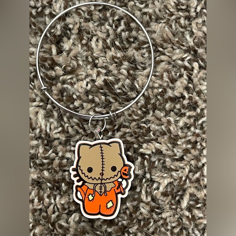 Cute Orange Cat Charm Bracelet